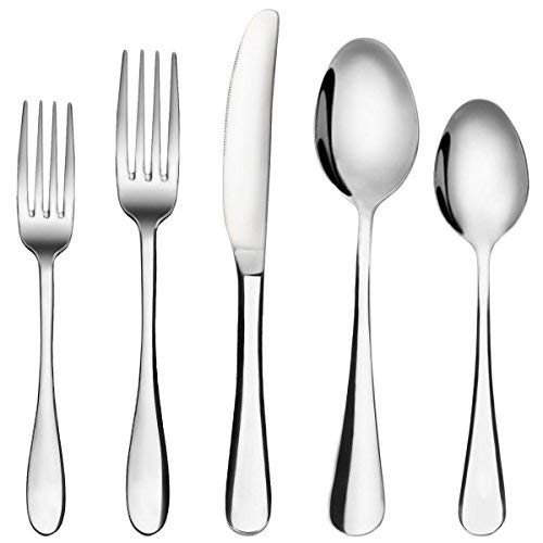 Silverware Set, MCIRCO 20-Pieces Flatware Set Stainless Steel Cutlery Set Service for 4,Include Knife/Fork/Spoon,Mirror Polished