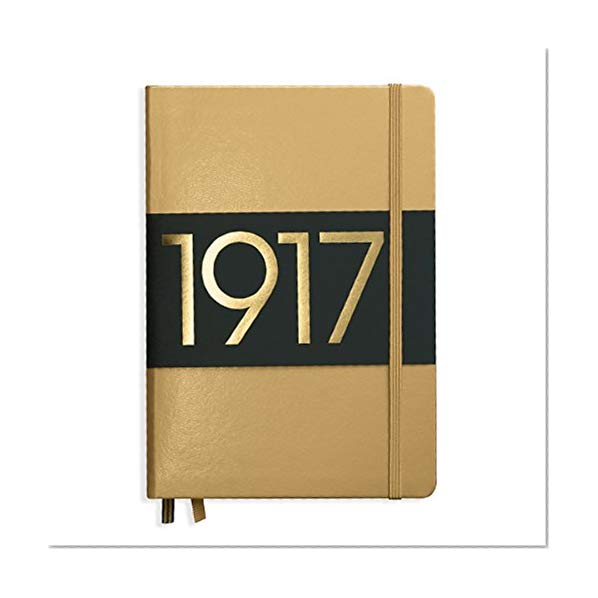 CARNET LEUCHTTURM1917 GOLD - ÉDITION LIMITÉE METALLIC - MEDIUM (A5) COUVERTURE RIGIDE, 249 PAGES NUMÉROTÉES, POINTILLÉS