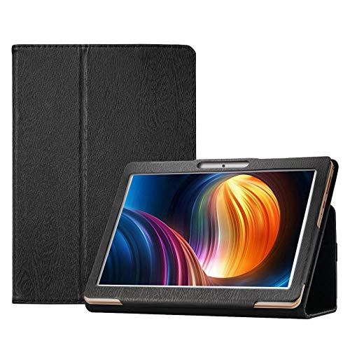 Transwon 10 Inch Tablet Case for Dragon Touch K10/Max10, ZONKO 10, Victbing/Winsing/Hoozo/Wecool/Tabtrust/Allmeida/Foren-Tek/Ansxiy/BATAI/ANTEMPER/MEIZE 10 Inch Tablet, Feonal Tablet 10 Inch - Black