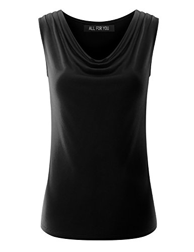 All for You Women's Ruched Blouse Stretch Tank Top Made in USA