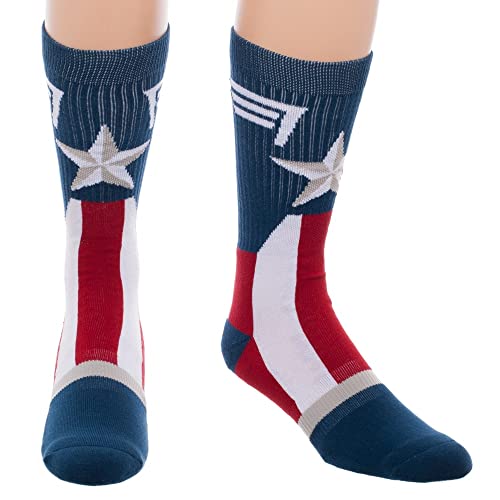 Bioworld Marvel Captain America Suit Up Women’s Crew Sock