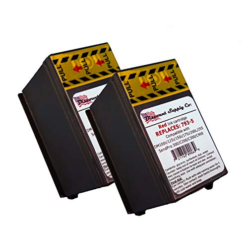 Discount Supply Company 2-Pack Compatibe 793-5 Red Ink Cartridge for P700, DM100i, DM125i, DM150i, DM175i, DM200L, DM225 Postage Meters