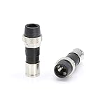 THE CIMPLE CO Water-Tight RG6 Compression Connectors for Coaxial Cable - Indoor/Outdoor Coax Ends with Weather Seal O-Rings and Weather Boots - RG6 Coax Connectors 50 Pack