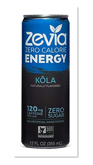 Zevia Zero Calorie Energy Drink Naturally Sweetened Energy Drink,  Kōla, (12) 12 Ounce Cans; Cola-flavored Caffeinated Beverage; Power up with Zevia’s Delicious New Kōla with a Kick