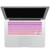 Batianda New Ombre Color Keyboard Cover Protector Silicone Skin for MacBook Air 13" MacBook Pro 13" 15" 17" (with or w/Out Retina Display) - Gradient Pink
