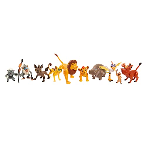 Book Cover Disney Junior The Lion Guard Pride Lands Figure Pack, 10-Piece Deluxe Articulated Set, by Just Play