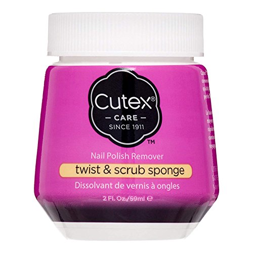 Cutex Nail Polish Remover Twist & Scrub Sponge 2 oz (Pack of 2)