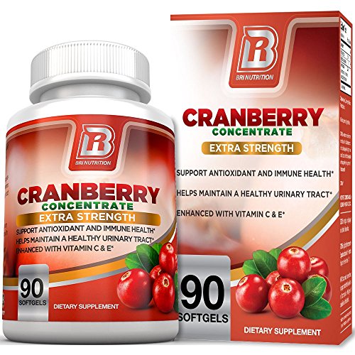 Book Cover BRI Nutrition 3X Strength 12,600mg CranGel Power Plus: High Potency, Maximum Strength Cranberry SoftGel Capsules Fortified with Vitamins C and Natural E - 90 Softgels