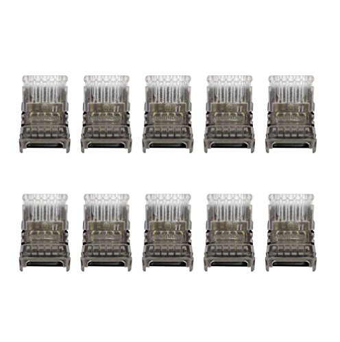 Alightings LED Connector 5 Pin for 12mm RGBW Non-Waterproof LED Strip Lights- Strip to Wire Quick Connection, 20 - 18 AWG Wire No Stripping