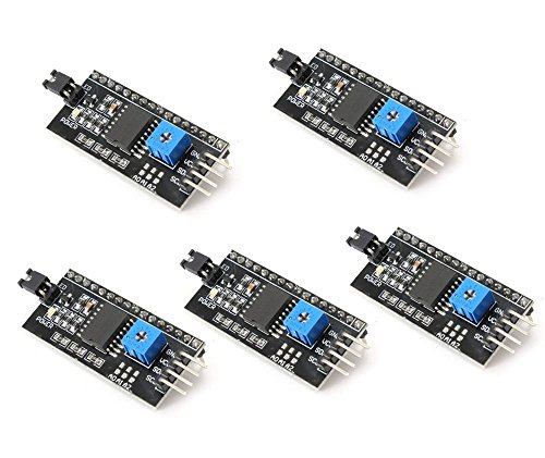 Book Cover WINGONEER 5PCS IIC I2C TWI SPI Serial Interface Board Module Port for LCD1602 Display