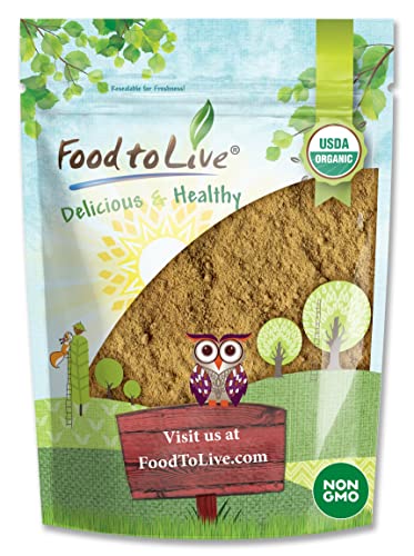 Food to Live - Organic Ginger Root Powder, 4 Ounces Non-GMO, Kosher, Bulk, Raw Ground Ginger Root, Flour, Sirtfood
