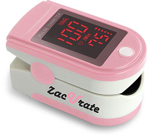Zacurate Pro Series 500DL Fingertip Pulse Oximeter and Blood Oxygen Saturation Monitor (Blushing Pink)