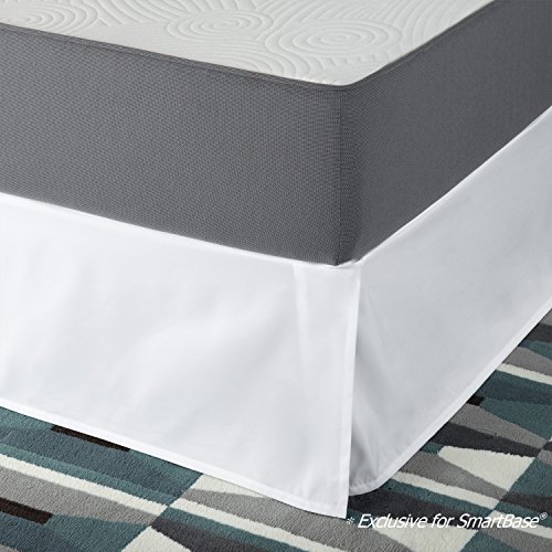 Book Cover ZINUS SmartBase Bed Skirt / 16 Inch Drop / For Use with SmartBase / Easy On & Off Design, Queen