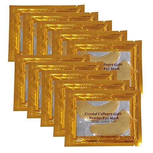 Book Cover Vandarllin24K Gold Powder Gel Collagen Eye Masks Sheet Patch, Remove Bags,Dark Circles &Puffiness,Reduce Wrinkle,Moisturising,Hydrating,Uplifting Whitening,for Blackheads (10 Pairs)
