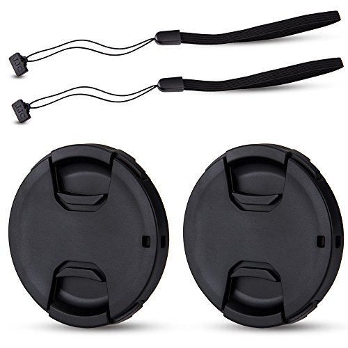 2 Pack JJC 62mm Front Lens Cap Cover with Deluxe Cap Keeper for Sony E 10-18mm f4 OSS, Nikon Z DX 50-250mm f4.5-6.3, Z 35mm f1.8 S, Fujifilm XF 23mm f1.4 R and Other Lenses with 62mm Filter Thread