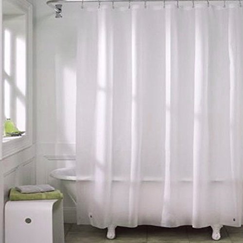 Eforcurtain Small Size 36 by 72 Inch Semi-Transparent EVA Shower Curtain Liner with 2 Magnets Metal Grommets Bathroom Curtain Liner Waterproof