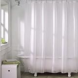 Eforcurtain Small Size 36 by 72 Inch Semi-Transparent EVA Shower Curtain Liner with 2 Magnets Metal Grommets Bathroom Curtain Liner Waterproof
