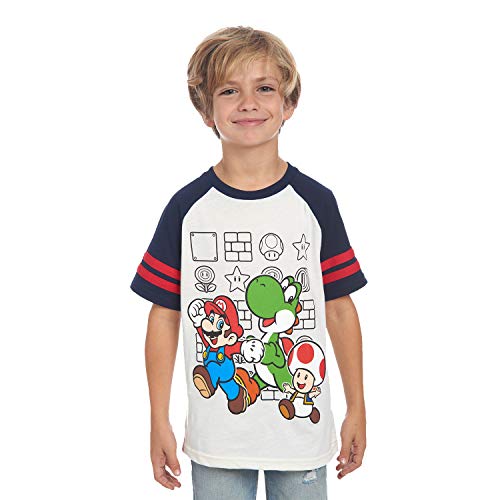 Book Cover Nintendo Boys' Super Mario Characters T-Shirt for Kids Little Boys and Big Boys Tees