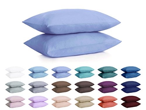 Book Cover DreamHome Microfiber Pillowcases, Set of 2 (King, Periwinkle)