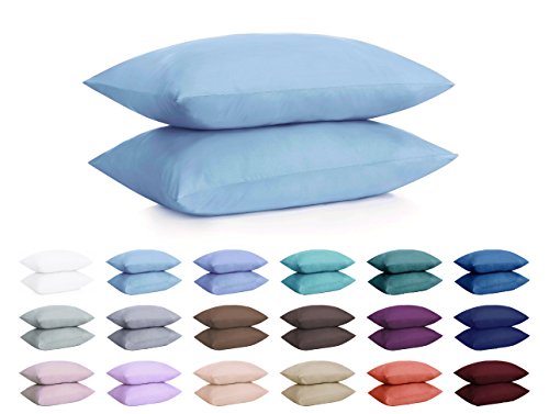 Book Cover DreamHome Microfiber Pillowcases, Set of 2 (Standard, Sky Blue)
