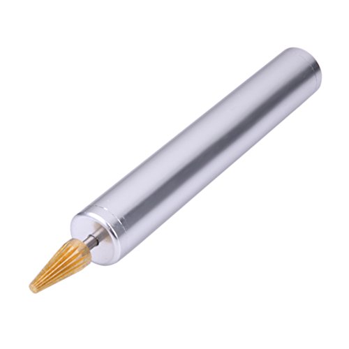 Book Cover Whitelotous Brass Leather Craft Top Edge Dye Roller Pen Applicator Leather Craft Oil Painting Making Tool (Silver)