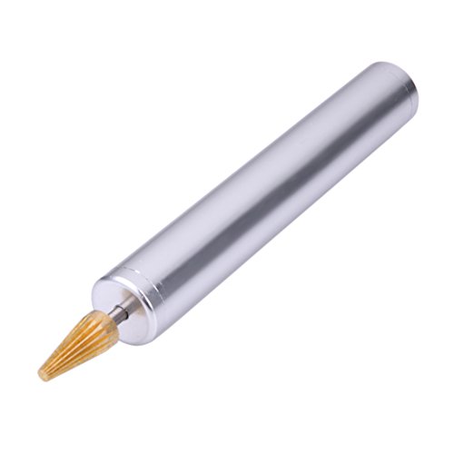 Whitelotous Brass Leather Craft Top Edge Dye Roller Pen Applicator Leather Craft Oil Painting Making Tool (Silver)