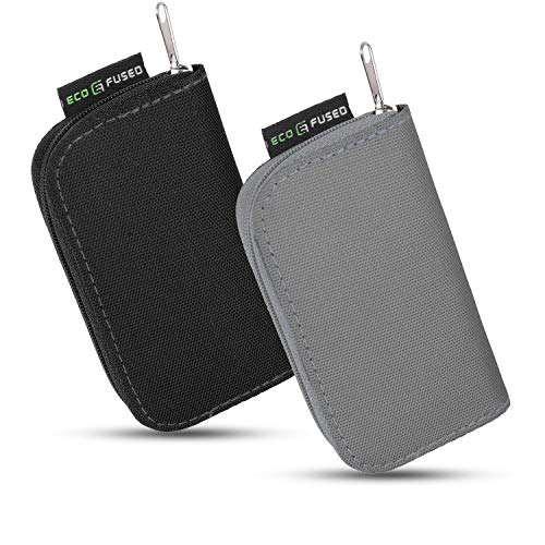 Eco-Fused Memory Card Case - Fits up to 22x SD, SDHC, Micro SD, Mini SD and 4X CF - Holder with 22 Slots (Black & Grey / 22 Slots - 2 Pack)