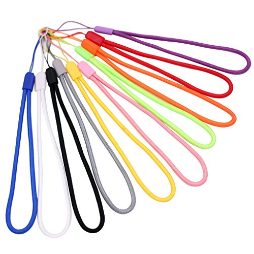 XinwaY Hand Wrist Strap Lanyard for USB Flash Drives, Cell Phone, Keys, Keychains, Mp4, Mp3 10 Pack (Multicolor)