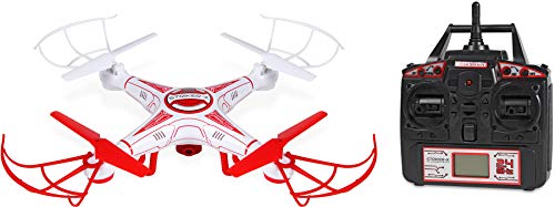 Book Cover World Tech Toys Striker-X HD Camera Drone 2.4Ghz 4.5Ch HD Picture/Video Camera RC Quadcopter Vehicle, Red/White, 12 x 12 x 2.75