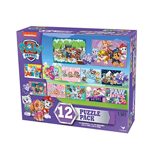 Book Cover Nickelodeon Paw Patrol Girls 12 Puzzle Pack (24 Pieces)