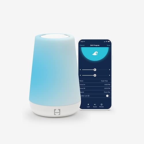 Book Cover Hatch Rest Baby Sound Machine, Night Light | 1st Gen | Sleep Trainer, Time-to-Rise Alarm Clock, White Noise Soother for Nursery, Toddler & Kids Bedroom (Bluetooth only)