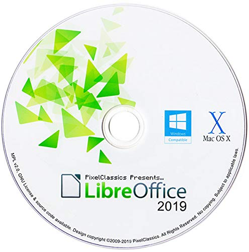 LibreOffice 2019 Home Student Professional & Business Compatible With Microsoft Office Word Excel & PowerPoint Software CD for PC Windows 10 8.1 8 7 Vista XP 32 & 64 Bit, Mac OS X and Linux