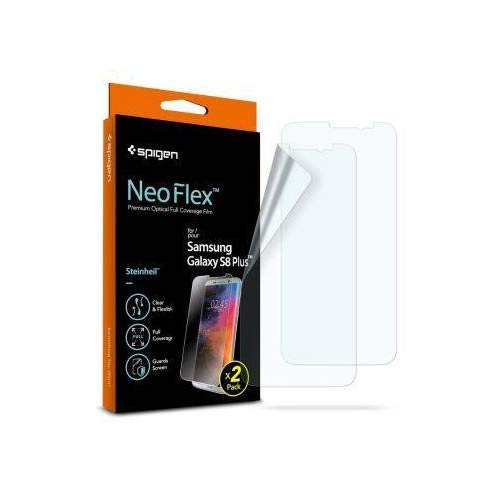 Spigen, [Pas en Verre trempé, 2 Pack, Film Protection Samsung Galaxy S8 Plus [Compatible avec la Coque, Couverture maximale], Liquid Installation, TPU Film, [Neo Flex] (571FL21706)