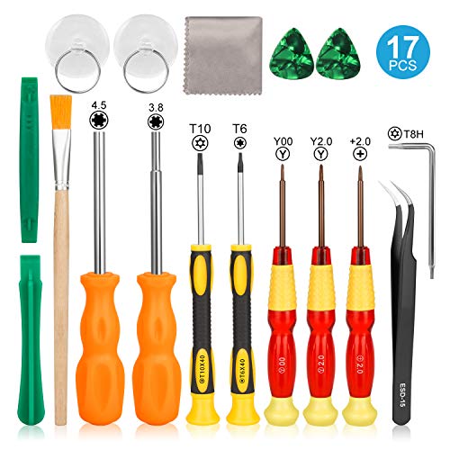 Book Cover Keten Triwing Screwdriver for Nintendo, 17in1 Professional Full Security Screwdriver Game Bit Repair Tool Kit for Nintendo Switch/JoyCon, NES/SNES/GBA