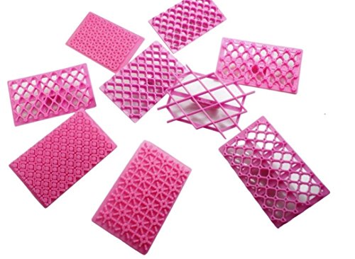 meizhouer 9pcs/set Embosser Fondant Cake Baking Sugarcraft Decorating Mold Cookie Tools Mold Home Kitchen Accessories
