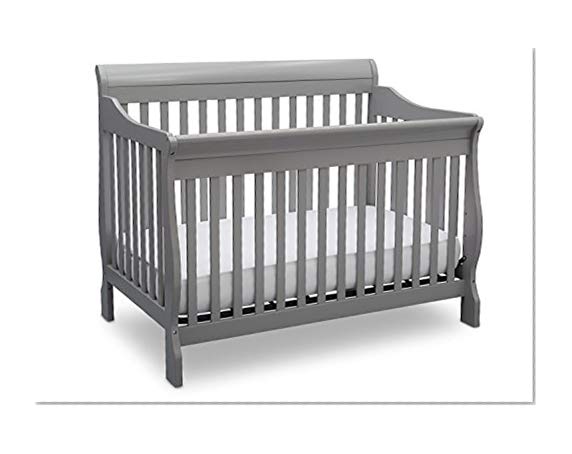Book Cover Delta Children Canton 4-in-1 Convertible Baby Crib, Grey