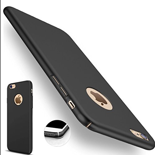 CASEKOO iPhone 7 Case Slim Fit Ultra Thin Hard Shell Case Matte Finish Anti-Scratch Great Grip Black Bumper Sleek Profile Cover Compatible with iPhone 7 [Shell Series]-Matte Black