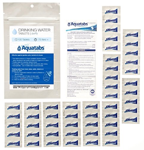 Aquatabs 100 Pack - World's #1 Water Purification Tablets