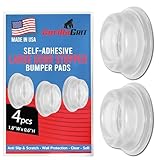 Door Stopper Wall Protector [4 Pack] - Clear Self Adhesive Rubber Door Bumpers. Prevent Damage to Walls from Door Knobs Handles - Door Stop