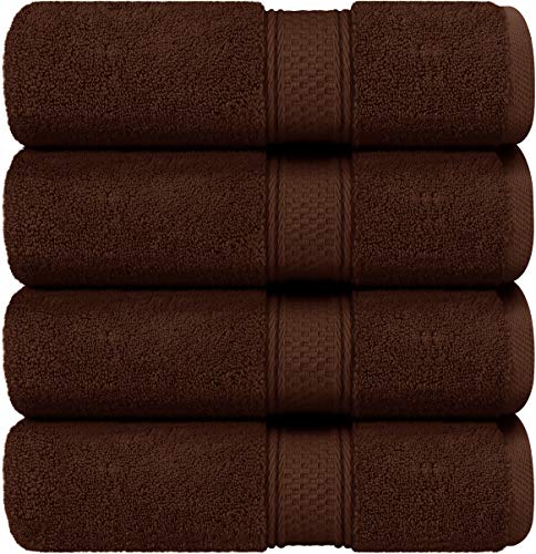 Utopia Towels - Bath Towels Set, Dark Brown - Luxurious 700 GSM 100% Ring Spun Cotton - Quick Dry, Highly Absorbent, Soft Feel Towels, Perfect for Daily Use (4-Pack)