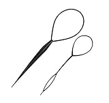 esowemsn 1Set(2pcs) Black Plastic Magic Hair Braid Ponytail Maker Clip Tool Simple Diy Hair Style Accessories Styling