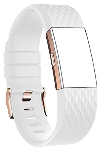 DB for Fitbit Charge 2 Bands Rose Gold Buckle,Charge 2 Sport Replacement Bands Lavender, Fitbit Charge 2 Accessory Wristbands Large