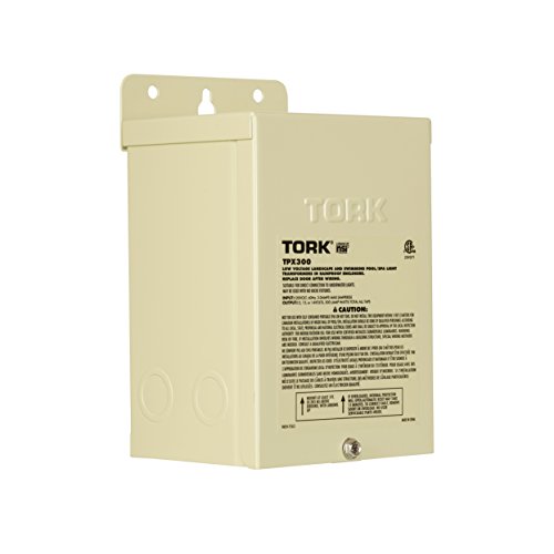 NSI TORK TPX300 Low-Voltage 300-Watt Safety Transformer for Indoor/Outdoor Pool/Spa, Landscape and Submersible Lighting Products, LED Compatible, Beige