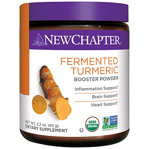 New Chapter Organic Turmeric Powder - Fermented Turmeric Booster Powder for Brain, Heart and Inflammation Support, 2.2 Ounce (Pack of 1)
