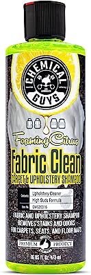 Book Cover Chemical Guys CWS20316 Foaming Citrus Fabric Clean Carpet & Upholstery Cleaner (Car Carpets, Seats & Floor Mats), 16 oz.