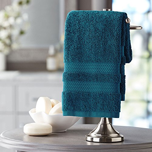 Book Cover Member's Mark Hotel Premier Collection 100% Cotton Luxury Hand Towel, Peacock