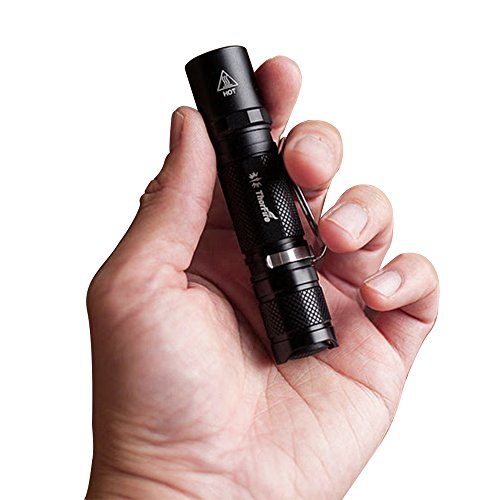 ThorFire Mini Flashlight, 500 Lumen Professional EDC Light with Strobe, Compact TG06S Powered by AA or 14500 Battery (Not Included)