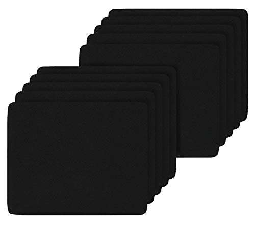 Book Cover (10 Pack) 2MM Thickness Speed Rubber Mouse Pad Black 1030 Skid Resistant -Black