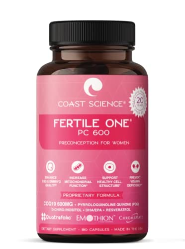 Coast science | Fertile One® PC 600 | Preconception Formula | CoQ10 600mg |180 vegetable capsules
