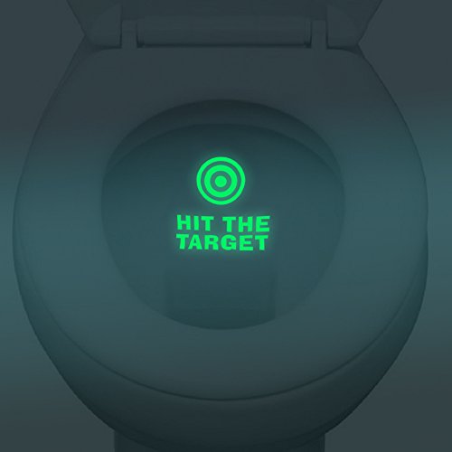 Funny Hit The Target Toilet Sticker Grow In Dark WC Wall Sticker Decal Toilet Seat Sticker